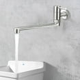thumbnail image 3 of Stainless Steel Single Faucet with Extended Reach and 180-Degree Swivel for Kitchen Sink and Mop Pool Tap, 3 of 5