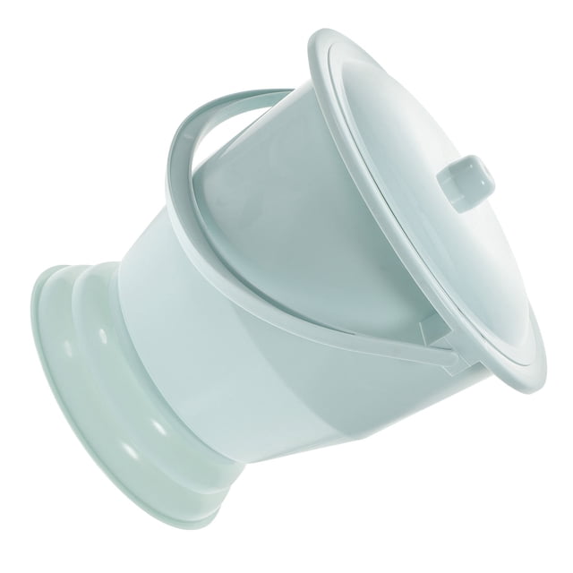 OUNONA 1pc Portable Urinal Bucket With Lid Simple Design For Night Non-Slip Base Easy To Carry Sterilizable Blue
