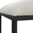 thumbnail image 5 of Uttermost Avenham Contemporary Iron and Fabric Small Bench in White/Black, 5 of 6