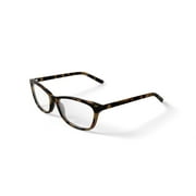 Walmart Womens FM17095 Demi Square Prescription Eyeglasses with Case, Brown Tortoise