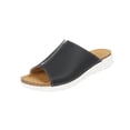 thumbnail image 2 of Orthopedic Sandals for Women,Platform Sandals Women Summer Orthopedic Arch Support Flat Slip on Wide Width Leather Wedge Sandals Damping Sole Upgradation Stretch Lightweight Heels Sandals,Black,6, 2 of 6