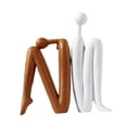 thumbnail image 3 of Sujetalibros decorativos para decoración de mesa, tapones de libros de resina creativos, sujetalibros abstractos para gabinete, sala de estar, oficina, 3 of 7