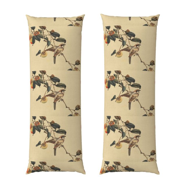 Balery Vintage Bird Funda Protectora para Almohada Corporal de Algodón Hipoalergénico con Cierre(55 x 21 pulgadas), Almohadas No Incluidas