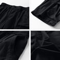 thumbnail image 4 of Homeyce Cargo Shorts for Men Elastic Waist Drawstring Shorts Pants Casual Lightweight Summer Hiking Outdoor Big and Tall Camo Cargo Pants Multi-Pocket Quick Dry Pants,Black XL, 4 of 4