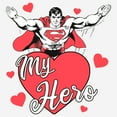 thumbnail image 2 of Women's Superman Valentine's Day My Hero  Graphic Tee White X Large, 2 of 4