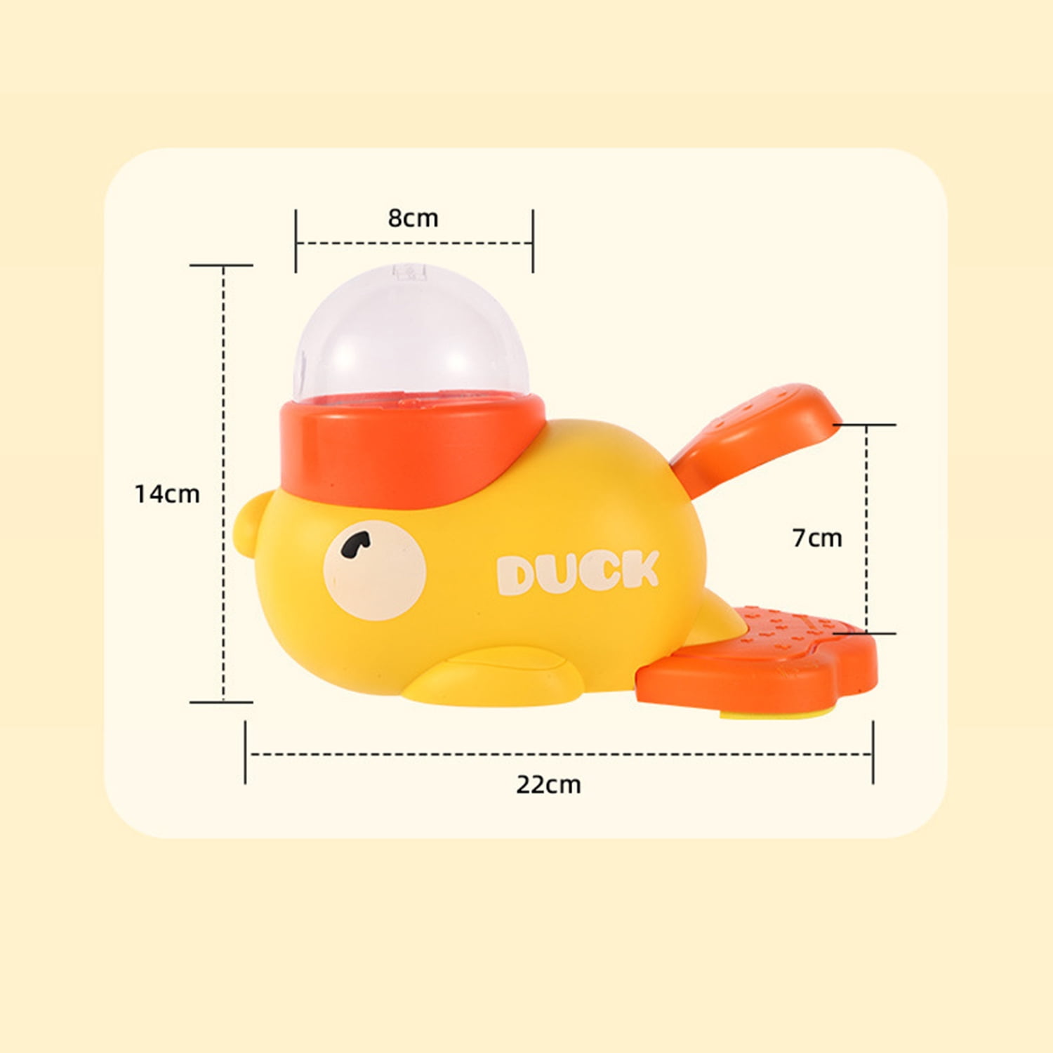 Interactive Dog Toy for Treat Dispensing, 8.7×5.5×4.3in, Chewable Food Puzzle, Yellow Duck Pet Training Reward