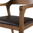Boraam Rasmus Wood and Faux Leather Dining Armchair, Chestnut Wire