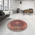 thumbnail image 3 of Ahgly Company Tapis d'Intérieur Rectangulaire Traditionnel Brun Rouge Médaillon, 2' x 5', 3 of 6