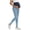 Light Blue, variant on qelini Maternity Jeans for Women Elastic Waist Fleece Lined Skinny Jeans Solid Color Stretchy Full Length Pants
