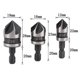 thumbnail image 1 of Vástago hexagonal de 1/4 "12 mm / 16 mm / 19 mm Taladro avellanador Brocas avellanadoras para carpintería (1 juego, negro) ShuxiuWang 8390611184322, 1 of 1
