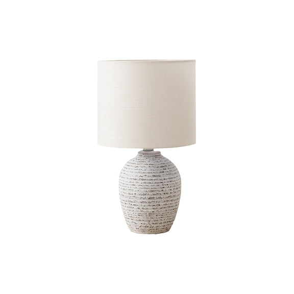 Monarch Specialties I 9787 Lighting, 17"H, Table Lamp, Ivory Ceramic