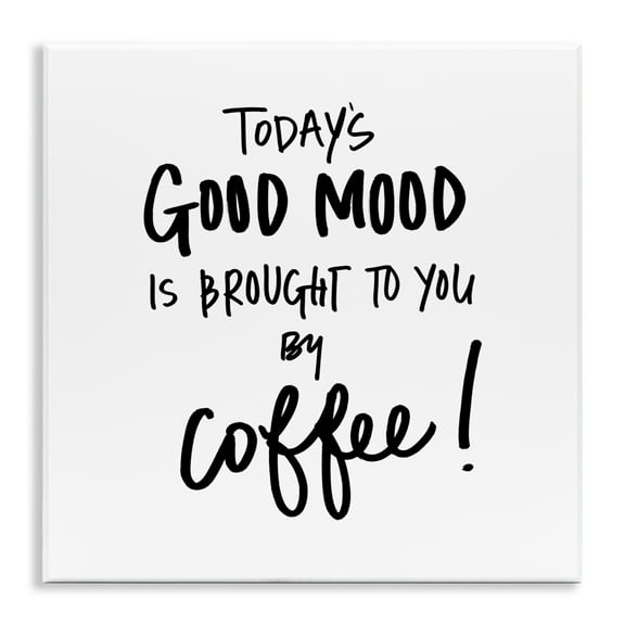 Stupell Industries Good Mood by Coffee Food & Beverage Painting Unframed Art Print Wall Art, 12 x 12