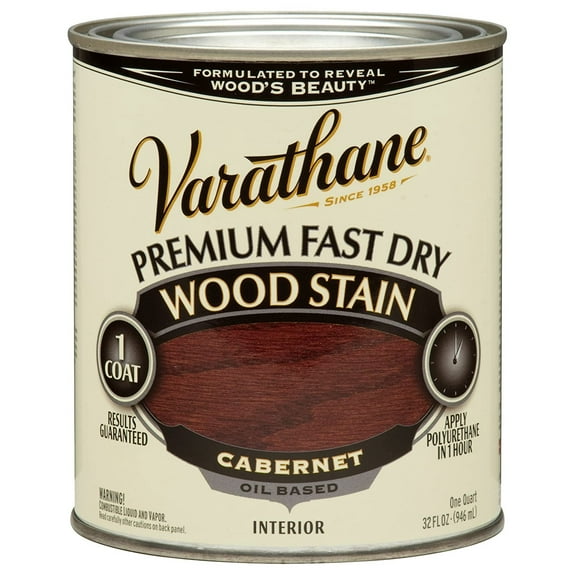 Rust-Oleum 262016 Cabernet Varathane Premium Fast Dry Wood Stain, 1 Quart, 2 Pint Can Pack of 2