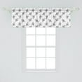 thumbnail image 2 of Ambesonne Kangaroo Window Valance, Sketched Long Tailed, 54" X 18", Black White, 2 of 3