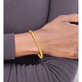 thumbnail image 4 of 10K Yellow Gold 3/16 Textured Hinged Bangle (Width 4.75) (Length 7.5) - Jbsp, 4 of 5