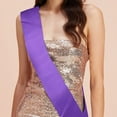 thumbnail image 5 of ruhuadgb 5pcs Purple Party Sash Solid Color Costume Accessory Fabric Bride Shoulder Strap Wedding Award Ceremony Sash Etiquette Ribbon Decoration, 5 of 6