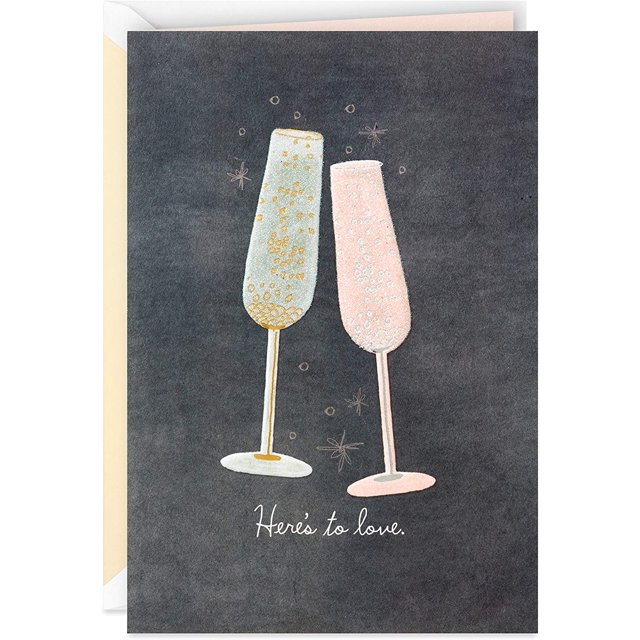 Hallmark Signature Wedding Card, Bridal Shower Card, Engagement Card (Champagne Flutes)