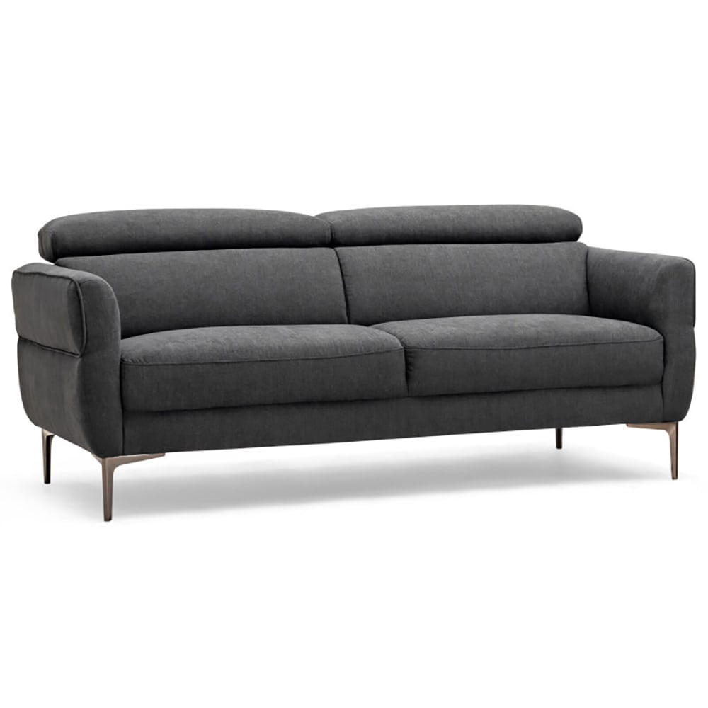 GVN 72.5 Inch Modern Fabric Loveseat Sofa Couch with Adjustable Headrest