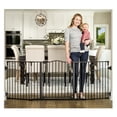 thumbnail image 1 of Regalo Deluxe Home Accents Puerta de seguridad ancha, 74.5" W x 28" H, incluye 4 soportes de pared, negro, 1 of 5