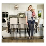 Regalo Deluxe Home Accents Widespan Safety Gate, 74.5" W x 28" H, Includes 4 Wall Mounts , Black C80