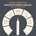 thumbnail image 5 of PAMI Traditional Shabbat Candles Tall Unscented Taper Candles Paraffin Candle Sticks, White 12-Pack, 5 of 6