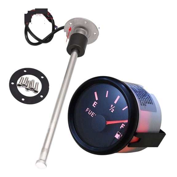 52mm Auto Car Fuel Level Gauges 0-190ohm Fuel Level Meters Marine Fuel Level Gauge Sensor Sender Unit For Boat Yacht 9-32V ,Easy to Install