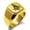 Gold, variant on Stainless Steel Freemasons Masonic Royal Compass Engraved Square Flat Top Biker Style Polished Signet Ring
