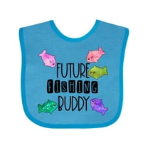 Inktastic Future Fishing Buddy with Colorful Fish Boys or Girls Baby Bib