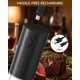 thumbnail image 3 of Electric Salt and Pepper Grinder Set, Rechargeable Automatic Salt and Pepper Grinder Set, One Hand Operation with LED Light, Adjustable Coarseness, Refillable,Black, 3 of 5