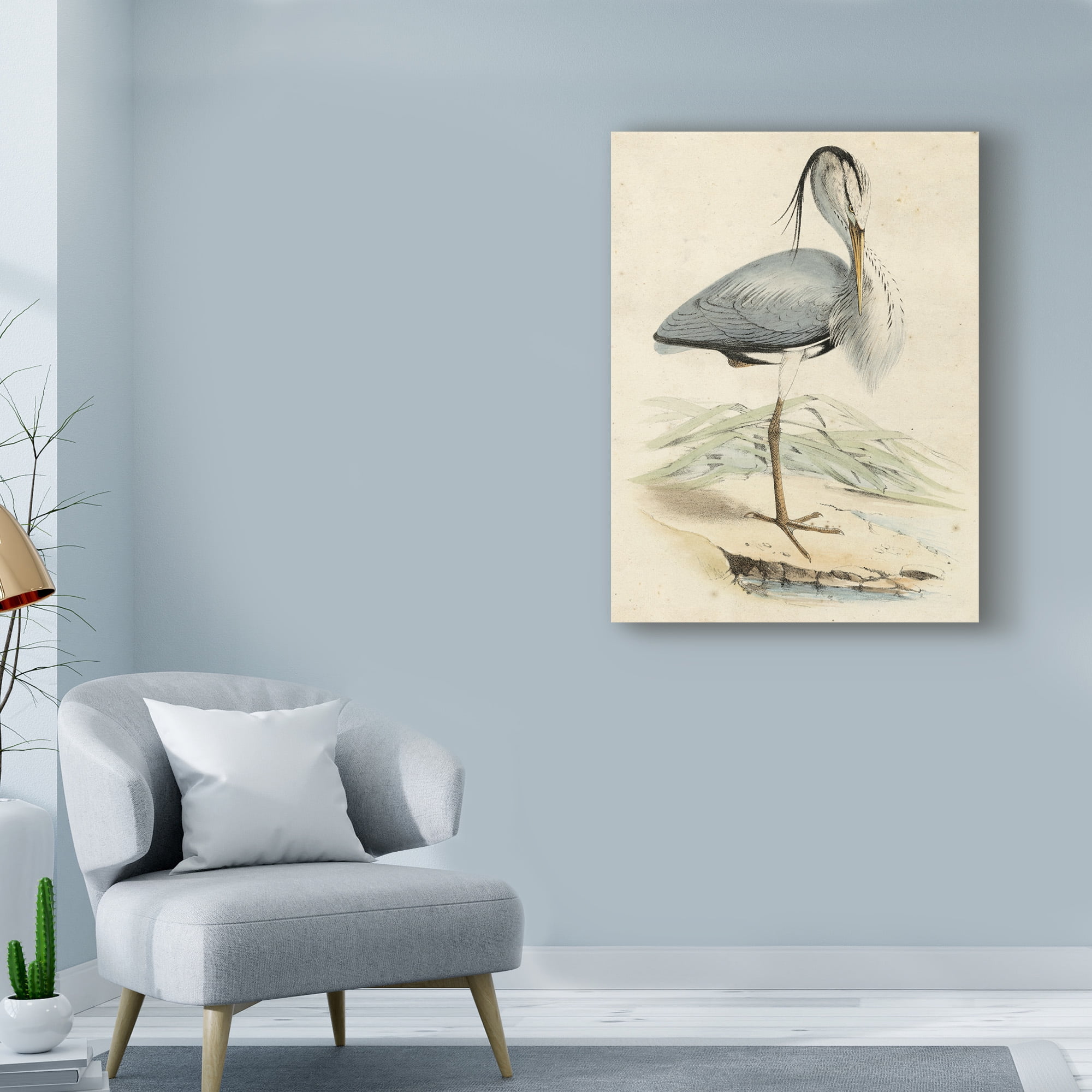 Trademark Fine Art 'Antique Heron IV' Canvas Art by Unknown