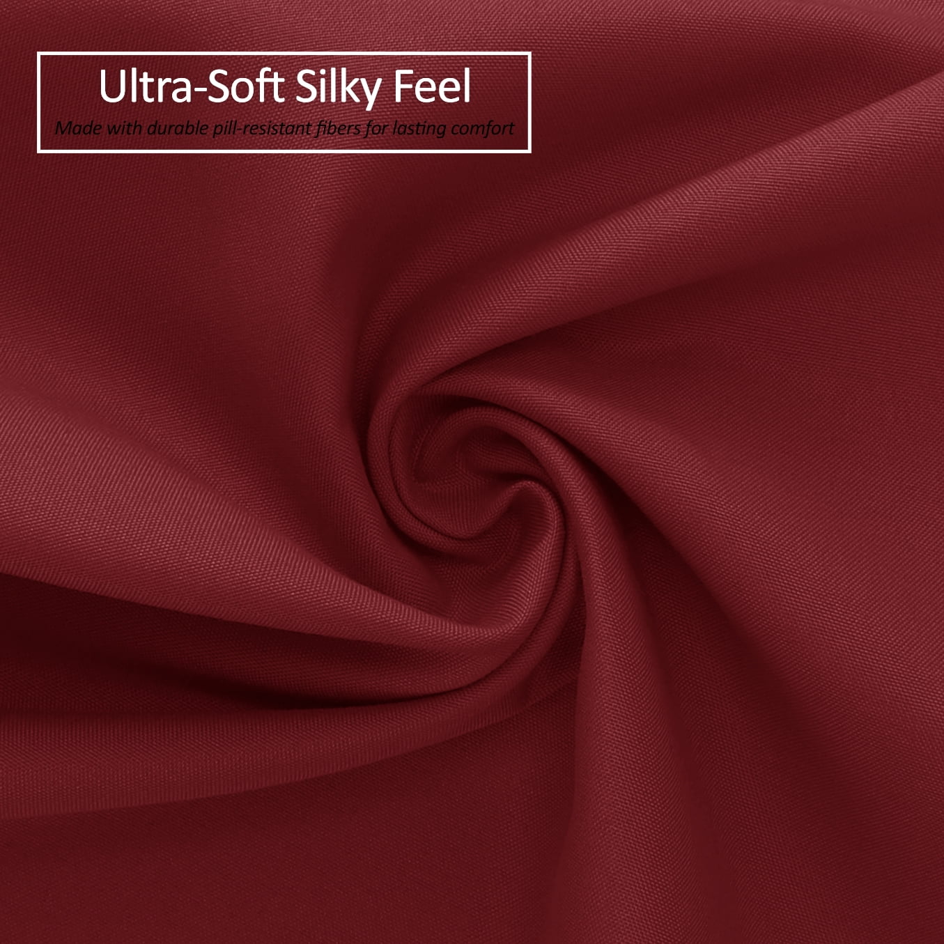 Clara Clark 1800 Microfiber Collection 18" - 21" Extra Deep Pocket Fitted Sheet, King Size, Burgundy Red