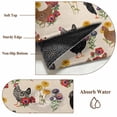 thumbnail image 6 of 8'x10' Area Rugs, Farmhouse Rooster Indoor Outdoor Area Rug for Living Room Bedroom, Vintage Watercolor Flowers Beige Washable Bathroom Rugs Kitchen Floor Carpet Mats Home Decor Aesthetic, 6 of 8
