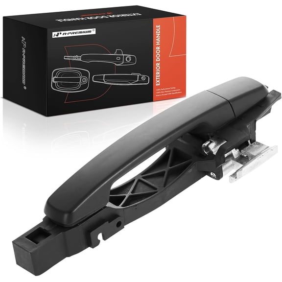 A-Premium Rear Right Passenger Side Exterior Door Handle Compatible with Nissan Sentra 2007-2012, Primed Black, Replace# 82606-ET02A