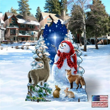 G. Debrekht 8461049F-1801 Heaven Wildlife Snowman Frosty Friends Outdoor by D. Gelsinger - Christmas Decor