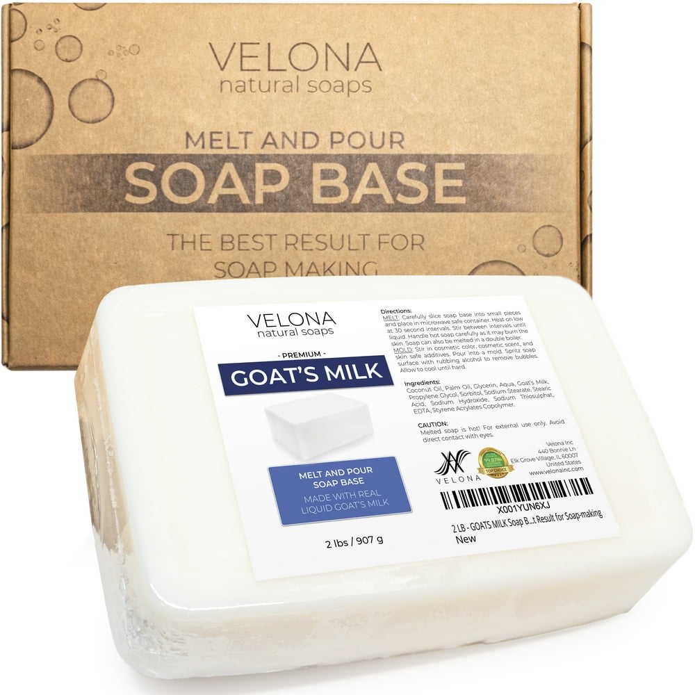 Velona Goats Milk Soap Base 2 lb SLS/SLES Free Melt and Pour