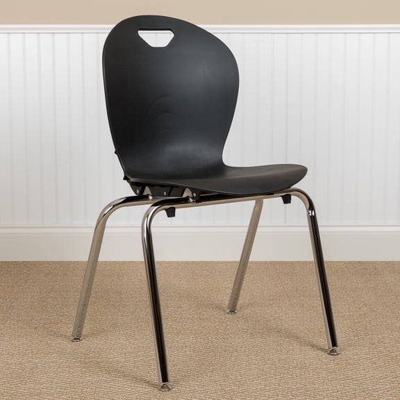 Emma Oliver Titan Black Student Stack School Chair - 18-inch