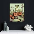 thumbnail image 4 of COMIO  Retro Frog Travel Poster Vintage Frog Mushroom Canvas Wall Art Cute Animal Froggy Prints Painting Positive Quote Affirmation Print Cottagecore Wall Decor for Bedroom, 4 of 4