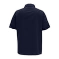 thumbnail image 5 of ZOHIUM Summer Blouse Solid Color Women's Loose Cotton Linen Shirt Sleeve Lapel Button Cardigan Top for Women Blouses for Women Button Down Shirts for Women Womens Linen Shirt (Navy Blue,M), 5 of 5