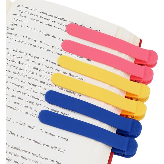 6pcs Automatic Bookmark, Silicone Bookmark Page Marker for Reading Women Men Book Lovers, Smart Book Clip Book Marks Book Accessories Gifts