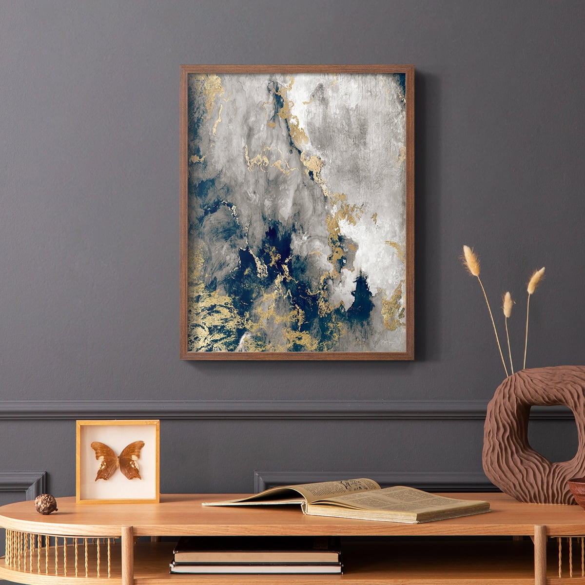 Hudson Path in Brown Solid Wood 11 x 14 Framed Print