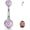 Silver-Purple Opal, variant on Titanium Belly Button Ring 14G Belly Button Piercing Internally Threaded Belly Ring Opal Floating Navel Piercing Jewelry Flat Back Navel Ring 10mm