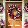 thumbnail image 5 of WWC 4th of July Patriotic Wreaths for Front Door, Fade Resistant Red White and Blue USA Acrylic Door Decor for 250th Anniversary, Summer Porch Decor, 5 of 7