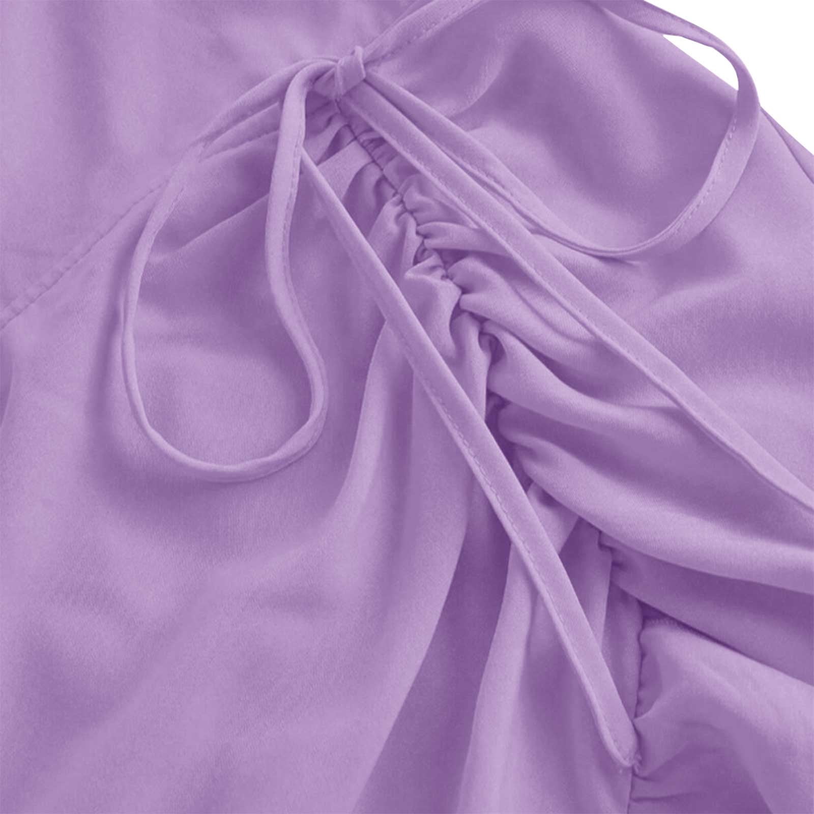 Women's Layered Ruffle Hem Dress Sleeveless Ruched Asymmetrical Long Party Dresses Ruched High Low Midi Dress
