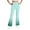 Mint Green-24, variant on Girls Flare Leggings - Fleece Lined Stretchy Bell Bottoms - Gradient Color Thick Pants (5-16 Years)