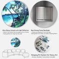 thumbnail image 5 of Designart 'Tropical Beach In Summer Paradise With Palm Trees' Nautical & Coastal Circle Metal Wall Art 36x36 - Disc of 36, 5 of 5