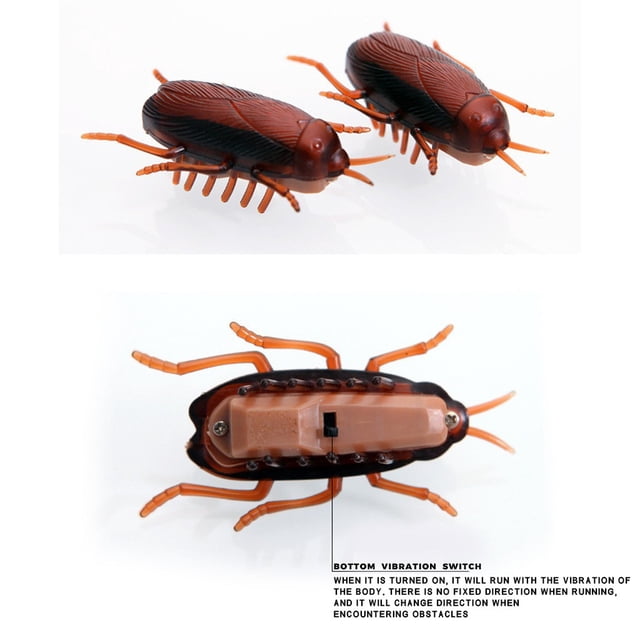TIELUTT Horrible Moving Cockroach Electricity Cockroach Toy Prank Toy for Toddlers 3-4 Toddler Climbing Hund Board Math Toddler for Refrigerator Multiplication Table