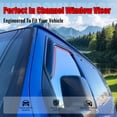 thumbnail image 2 of Ikon Motorsports In-Channel Window Visors Fits 2007-2014 Ford E-150 E-250 E-350/E-450 Super Duty, Slim Style Side Door Deflectors, Acrylic Smoke 2PCS, 2 of 9