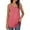 Coral, variant on MOSHU Plus Size Tank Tops for Women Henley Sleeveless Shirts Summer Button Down Womens Tops