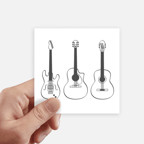Guitar Music Instruments combination Guitar Sticker Square Waterproof Stickers Wallpaper Car Decal