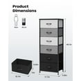 thumbnail image 3 of Pellebant Gray & Black 6 Fabric Drawers Vertical Dresser Storage Tower, 3 of 8